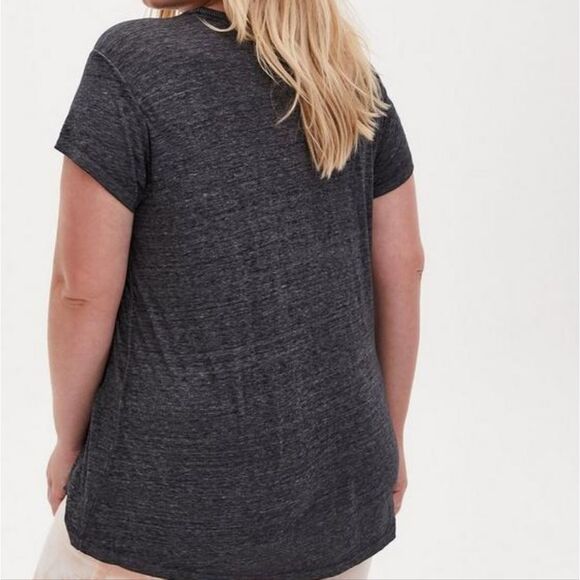 Torrid Sarcasm State Of Mind Relaxed Fit Crew Tee - Vintage Burnout Black - Picture 4 of 7